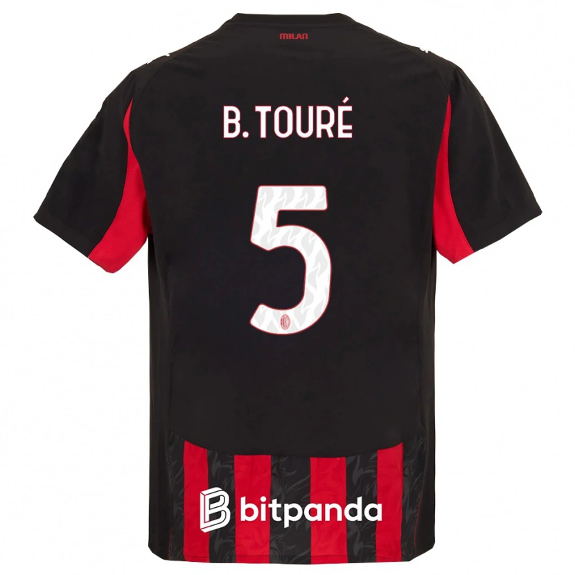 Danxen Mænd Fode Ballo-Toure #5 Rød Sort Hjemmebane Spillertrøjer 2025/26 Trøje T-Shirt