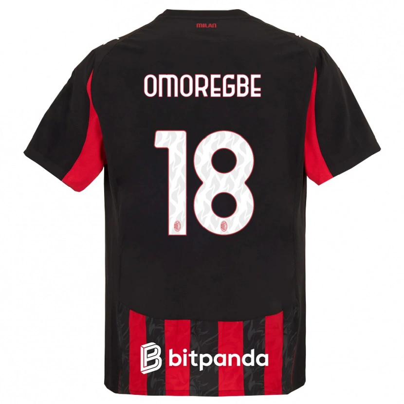 Danxen Mænd Bob Murphy Omoregbe #18 Rød Sort Hjemmebane Spillertrøjer 2025/26 Trøje T-Shirt