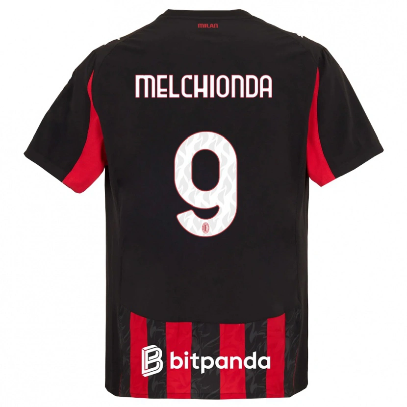 Danxen Mænd Marco Melchionda #9 Rød Sort Hjemmebane Spillertrøjer 2025/26 Trøje T-Shirt