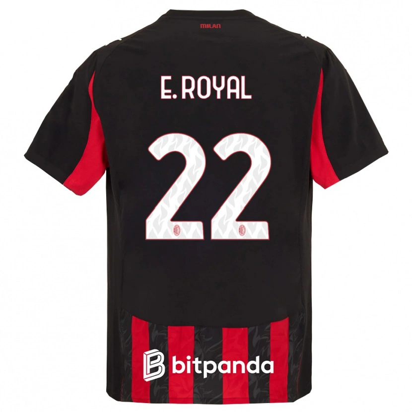 Danxen Mænd Emerson Royal #22 Rød Sort Hjemmebane Spillertrøjer 2025/26 Trøje T-Shirt