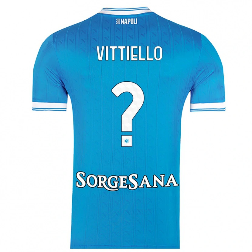 Danxen Mænd Antonio Vittiello #0 Lyseblå Hvid Hjemmebane Spillertrøjer 2025/26 Trøje T-Shirt