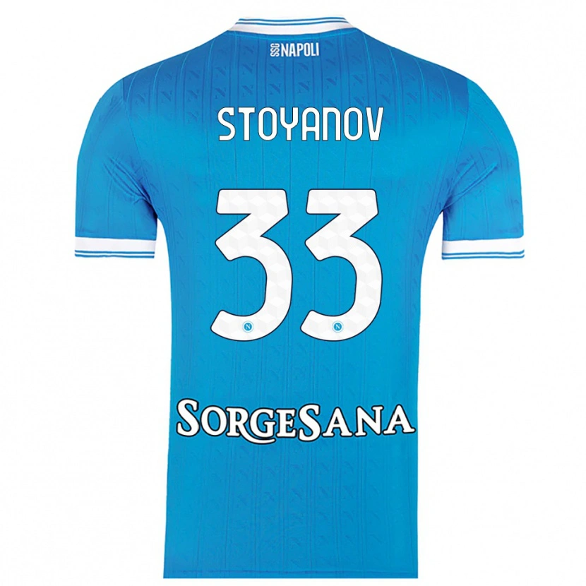 Danxen Mænd Steliyan Stoyanov #33 Lyseblå Hvid Hjemmebane Spillertrøjer 2025/26 Trøje T-Shirt
