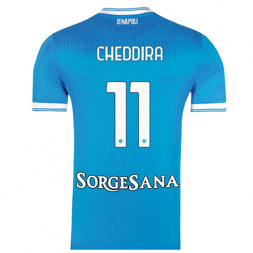 Danxen Mænd Walid Cheddira #11 Lyseblå Hvid Hjemmebane Spillertrøjer 2025/26 Trøje T-Shirt