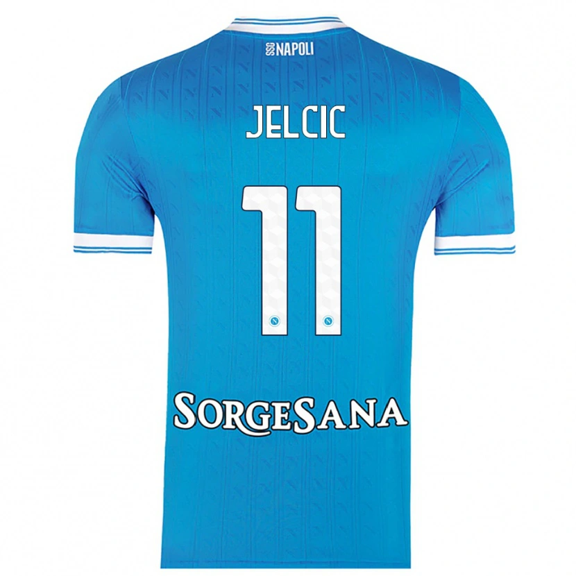 Danxen Mænd Maja Jelčić #11 Lyseblå Hvid Hjemmebane Spillertrøjer 2025/26 Trøje T-Shirt