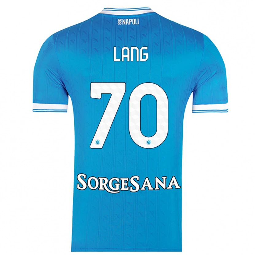 Danxen Mænd Noa Lang #70 Lyseblå Hvid Hjemmebane Spillertrøjer 2025/26 Trøje T-Shirt