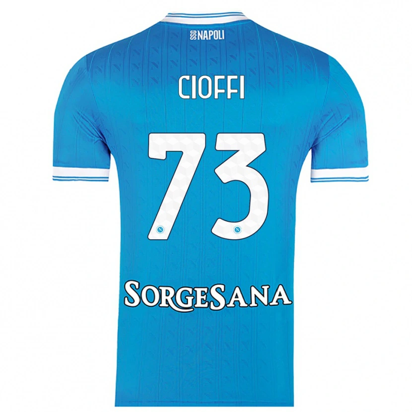 Danxen Mænd Antonio Cioffi #73 Lyseblå Hvid Hjemmebane Spillertrøjer 2025/26 Trøje T-Shirt
