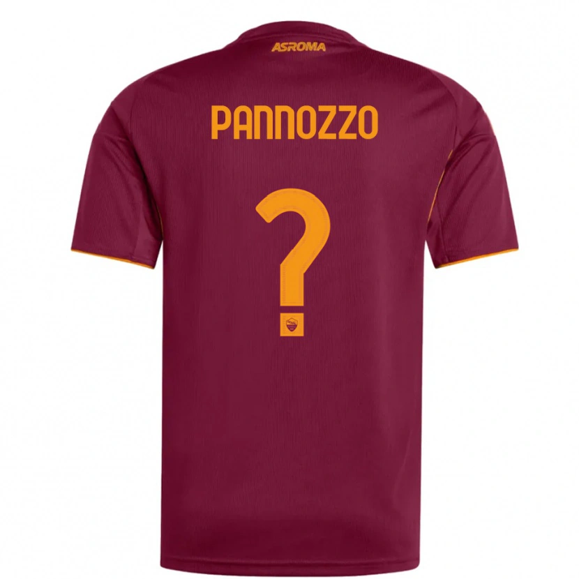 Danxen Mænd Nicolò Pannozzo #0 Burgunder Orange Hjemmebane Spillertrøjer 2025/26 Trøje T-Shirt
