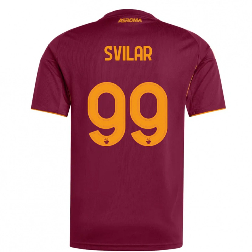 Danxen Mænd Mile Svilar #99 Burgunder Orange Hjemmebane Spillertrøjer 2025/26 Trøje T-Shirt
