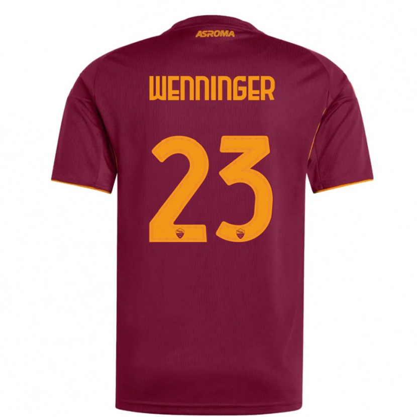 Danxen Mænd Carina Wenninger #23 Burgunder Orange Hjemmebane Spillertrøjer 2025/26 Trøje T-Shirt
