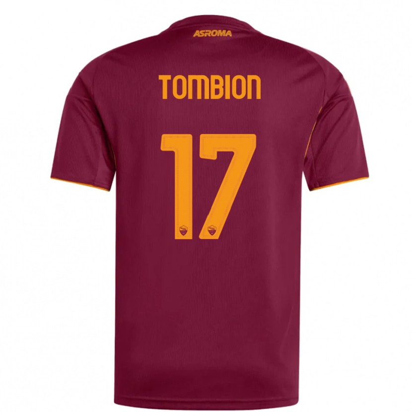 Danxen Mænd Gianmarco Tombion #17 Burgunder Orange Hjemmebane Spillertrøjer 2025/26 Trøje T-Shirt