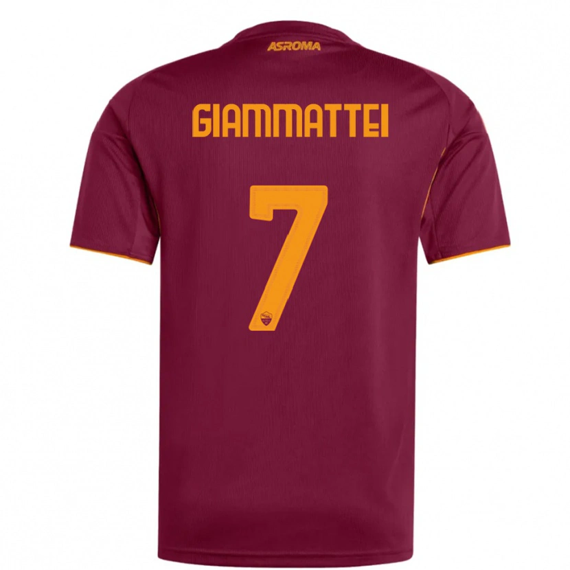 Danxen Mænd Gioele Giammattei #7 Burgunder Orange Hjemmebane Spillertrøjer 2025/26 Trøje T-Shirt