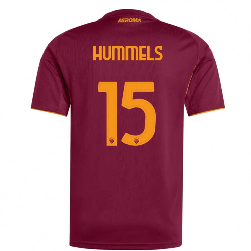 Danxen Mænd Mats Hummels #15 Burgunder Orange Hjemmebane Spillertrøjer 2025/26 Trøje T-Shirt