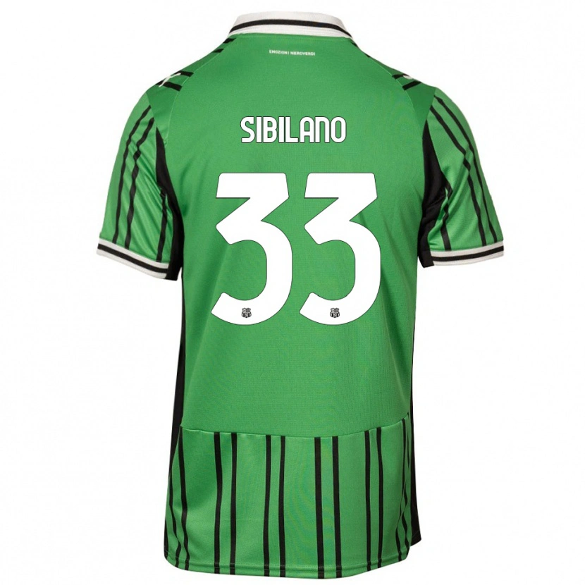Danxen Mænd Alessio Sibilano #33 Grøn Sort Hjemmebane Spillertrøjer 2025/26 Trøje T-Shirt
