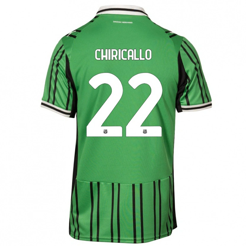 Danxen Mænd Giovanni Chiricallo #22 Grøn Sort Hjemmebane Spillertrøjer 2025/26 Trøje T-Shirt