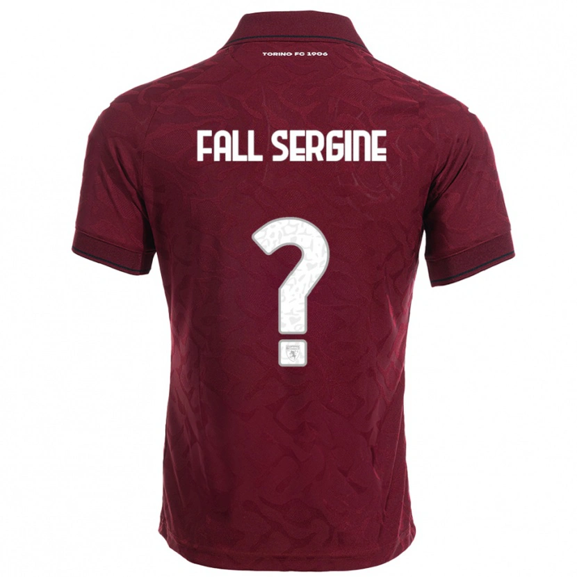 Danxen Mænd Fallou Fall Sergine #0 Burgunder Hvid Hjemmebane Spillertrøjer 2025/26 Trøje T-Shirt