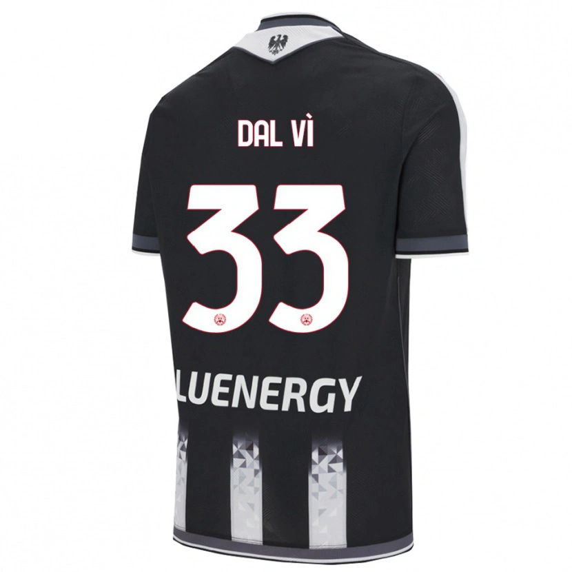 Danxen Mænd Matteo Dal Vì #33 Sort Hvid Hjemmebane Spillertrøjer 2025/26 Trøje T-Shirt