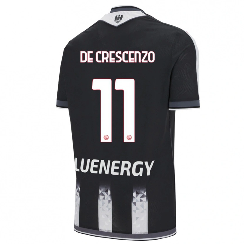 Danxen Mænd Marco De Crescenzo #11 Sort Hvid Hjemmebane Spillertrøjer 2025/26 Trøje T-Shirt