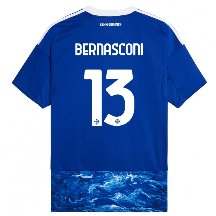 Danxen Mænd Enea Bernasconi #13 Blå Hvid Hjemmebane Spillertrøjer 2025/26 Trøje T-Shirt