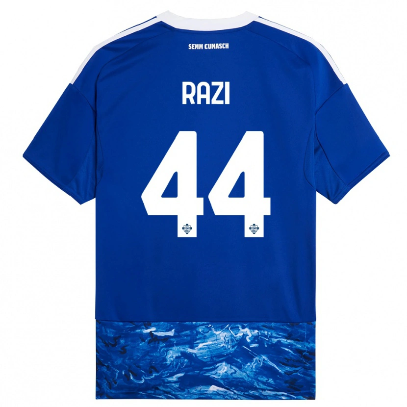 Danxen Mænd Naj Razi #44 Blå Hvid Hjemmebane Spillertrøjer 2025/26 Trøje T-Shirt