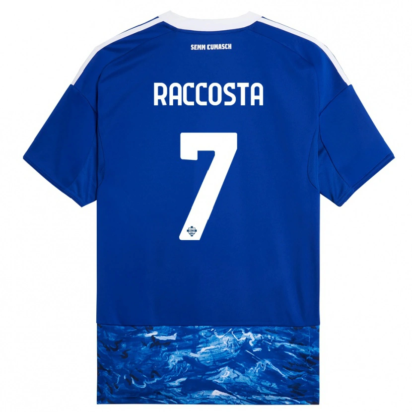 Danxen Mænd Jacopo Raccosta #7 Blå Hvid Hjemmebane Spillertrøjer 2025/26 Trøje T-Shirt