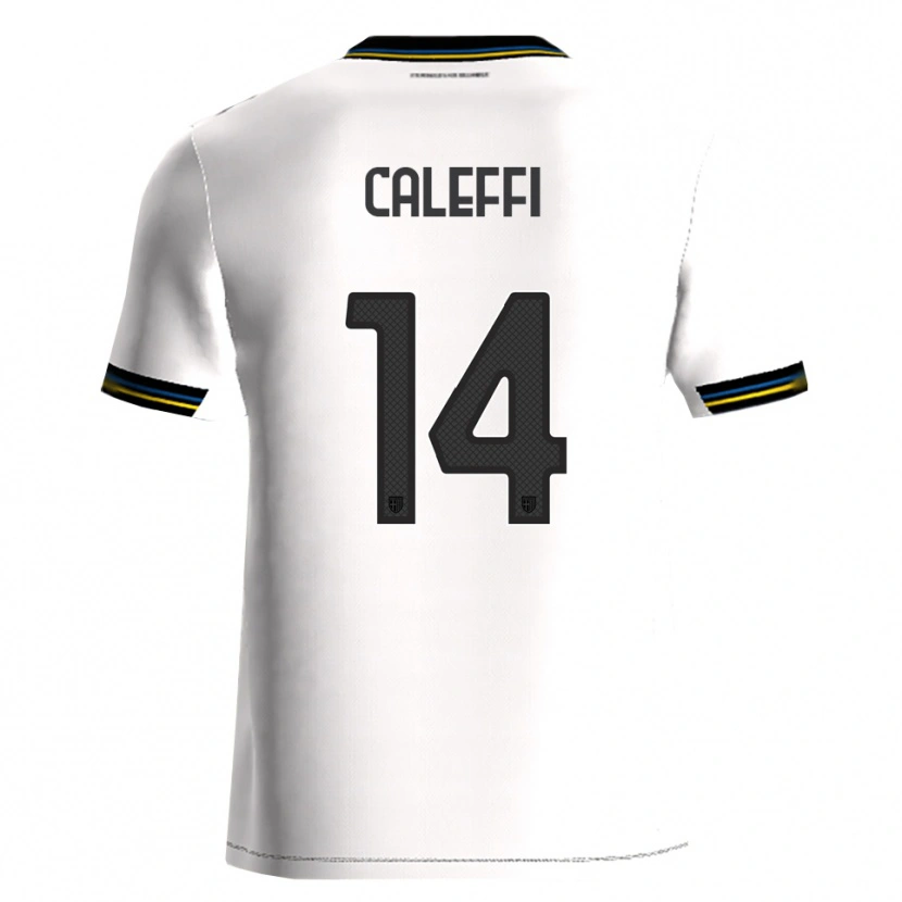 Danxen Mænd Riccardo Caleffi #14 Hvid Sort Hjemmebane Spillertrøjer 2025/26 Trøje T-Shirt
