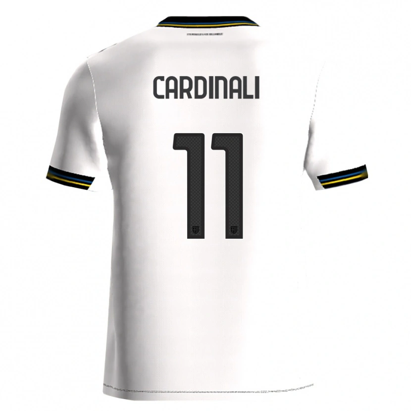 Danxen Mænd Alessandro Cardinali #11 Hvid Sort Hjemmebane Spillertrøjer 2025/26 Trøje T-Shirt