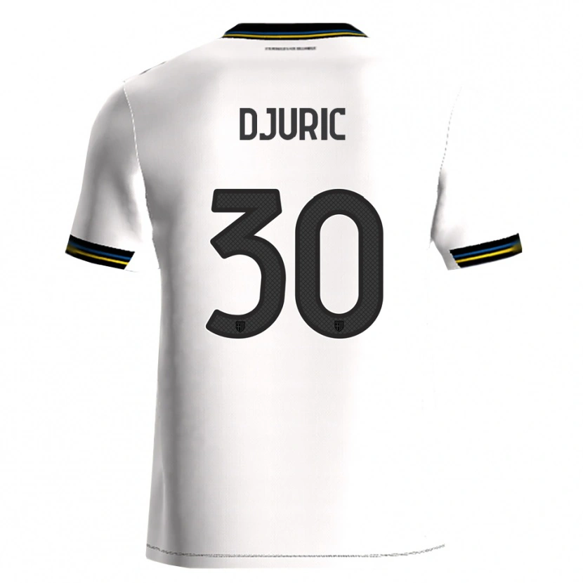 Danxen Mænd Milan Djuric #30 Hvid Sort Hjemmebane Spillertrøjer 2025/26 Trøje T-Shirt