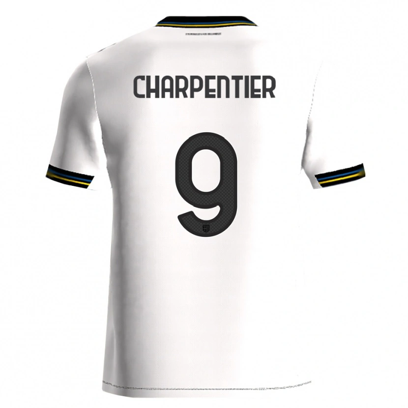 Danxen Mænd Gabriel Charpentier #9 Hvid Sort Hjemmebane Spillertrøjer 2025/26 Trøje T-Shirt