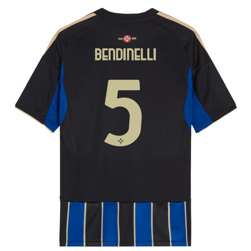 Danxen Mænd Louis Bendinelli #5 Sort Blå Hjemmebane Spillertrøjer 2025/26 Trøje T-Shirt