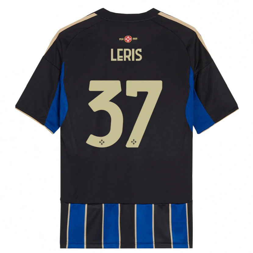 Danxen Mænd Mehdi Léris #37 Sort Blå Hjemmebane Spillertrøjer 2025/26 Trøje T-Shirt