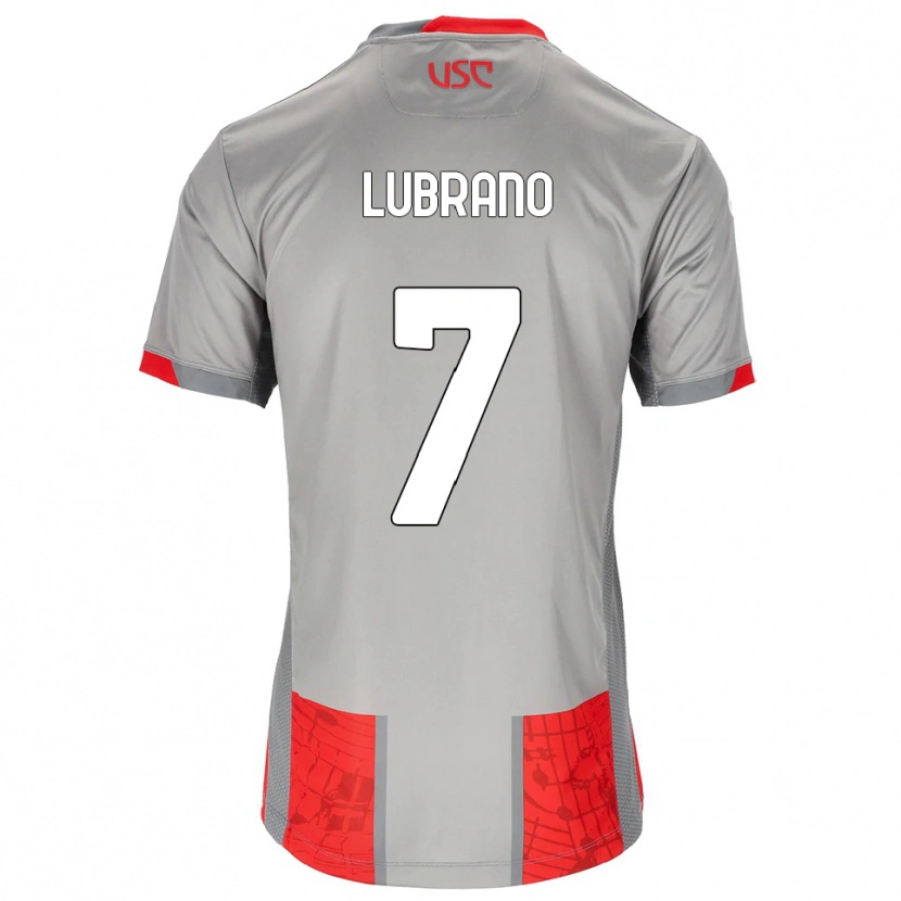 Danxen Mænd Antonio Lubrano #7 Rød Grå Hjemmebane Spillertrøjer 2025/26 Trøje T-Shirt