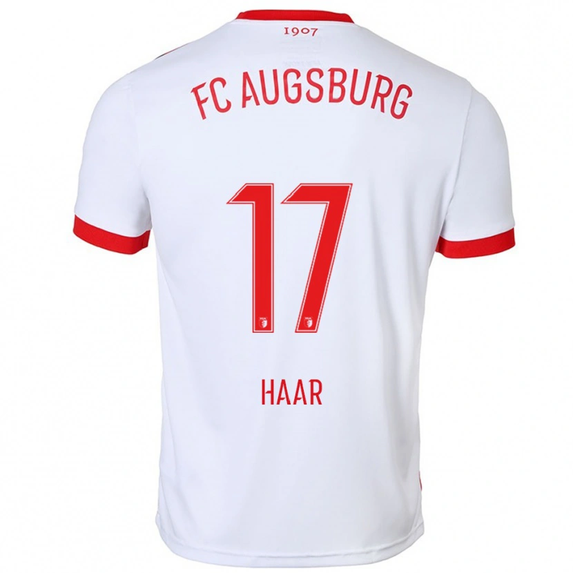 Danxen Mænd David Haar #17 Hvid Rød Hjemmebane Spillertrøjer 2025/26 Trøje T-Shirt
