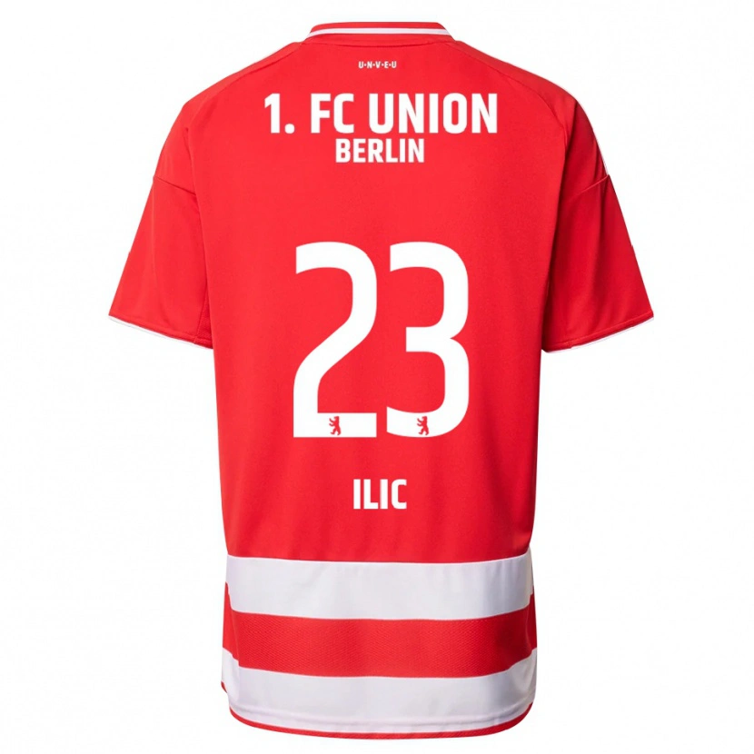 Danxen Mænd Andrej Ilic #23 Rød Hvid Hjemmebane Spillertrøjer 2025/26 Trøje T-Shirt