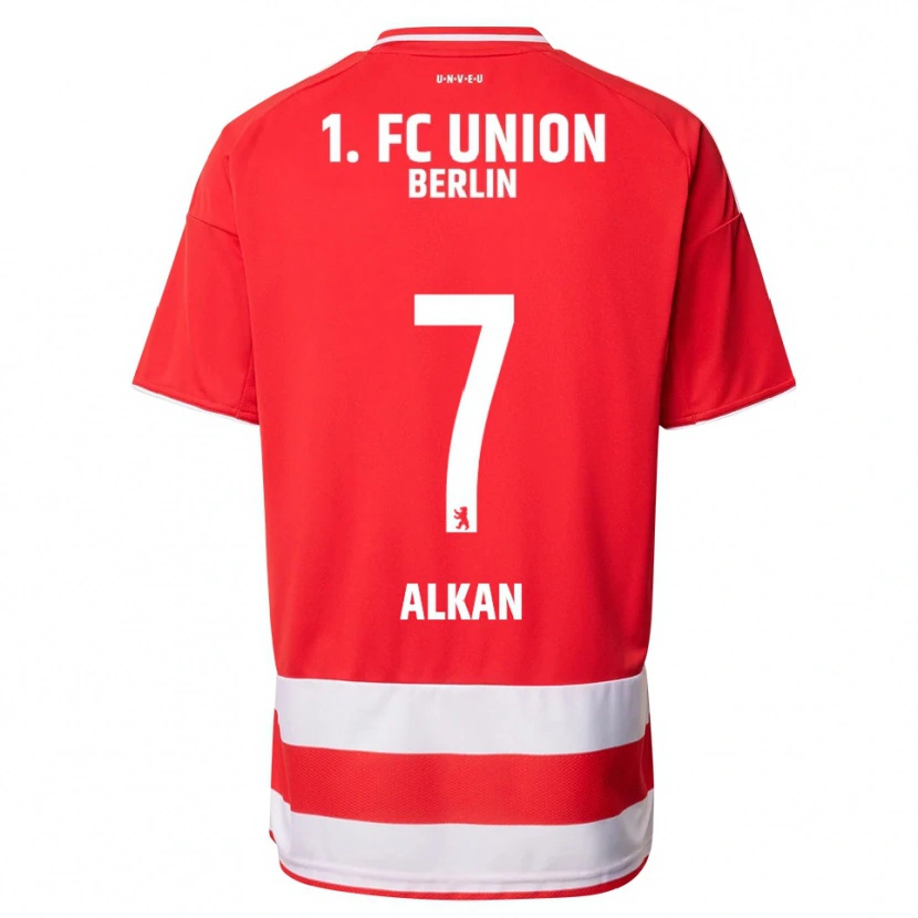 Danxen Mænd Musa Alkan #7 Rød Hvid Hjemmebane Spillertrøjer 2025/26 Trøje T-Shirt