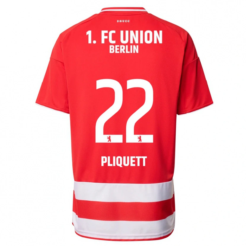 Danxen Mænd Bruno Pliquett #22 Rød Hvid Hjemmebane Spillertrøjer 2025/26 Trøje T-Shirt