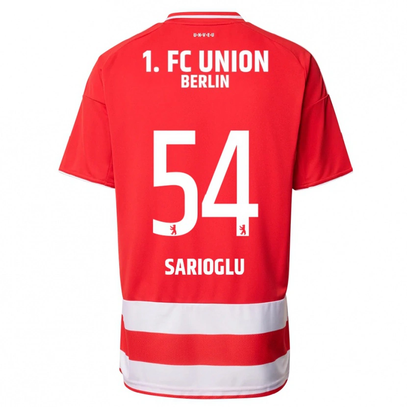 Danxen Mænd Defne Sarıoğlu #54 Rød Hvid Hjemmebane Spillertrøjer 2025/26 Trøje T-Shirt