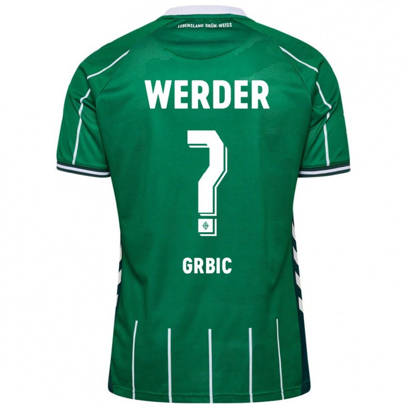 Danxen Mænd Nikola Grbic #0 Grøn Hvid Hjemmebane Spillertrøjer 2025/26 Trøje T-Shirt