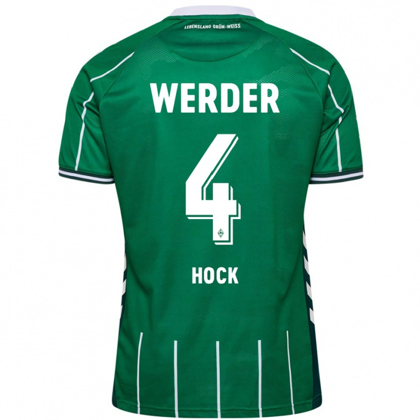 Danxen Mænd Alexander Höck #4 Grøn Hvid Hjemmebane Spillertrøjer 2025/26 Trøje T-Shirt