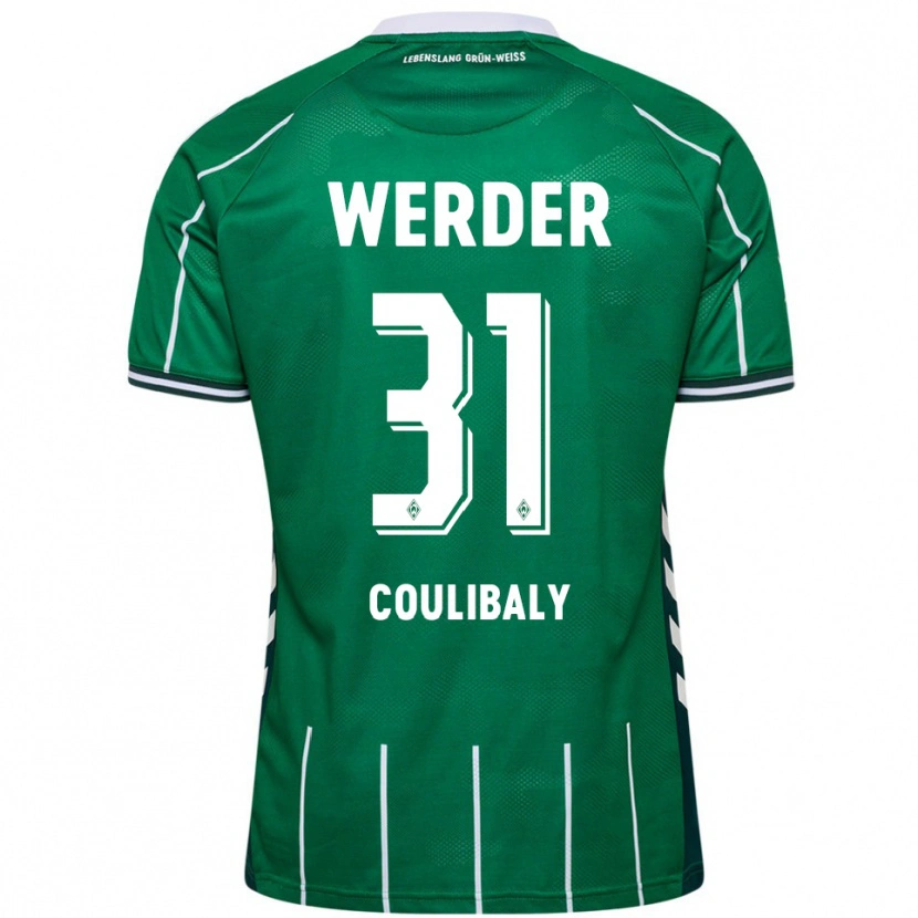 Danxen Mænd Karim Coulibaly #31 Grøn Hvid Hjemmebane Spillertrøjer 2025/26 Trøje T-Shirt