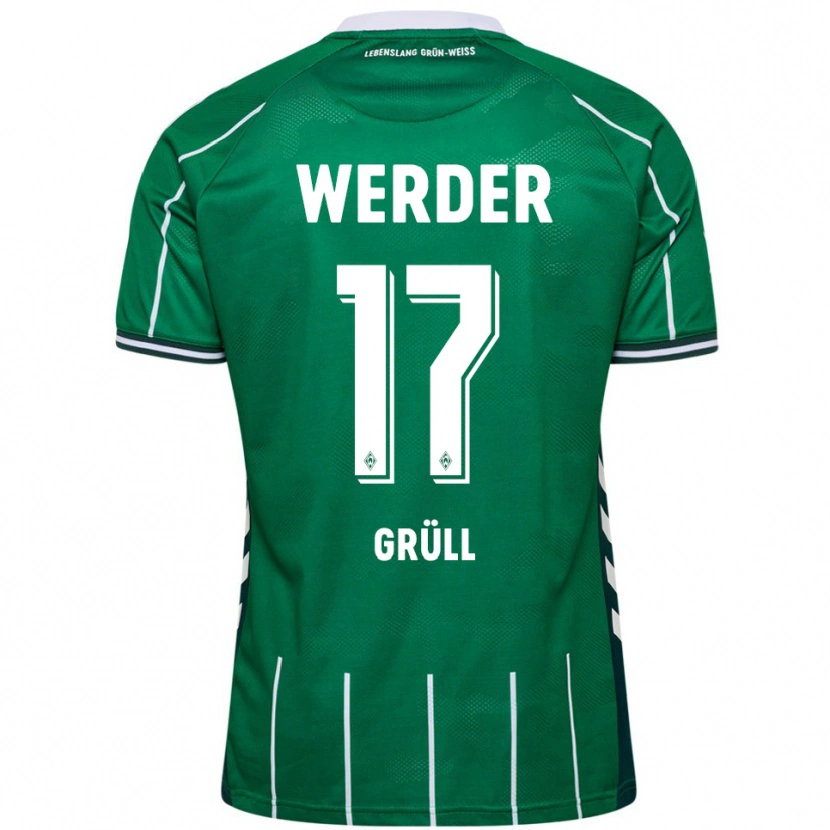 Danxen Mænd Marco Grüll #17 Grøn Hvid Hjemmebane Spillertrøjer 2025/26 Trøje T-Shirt