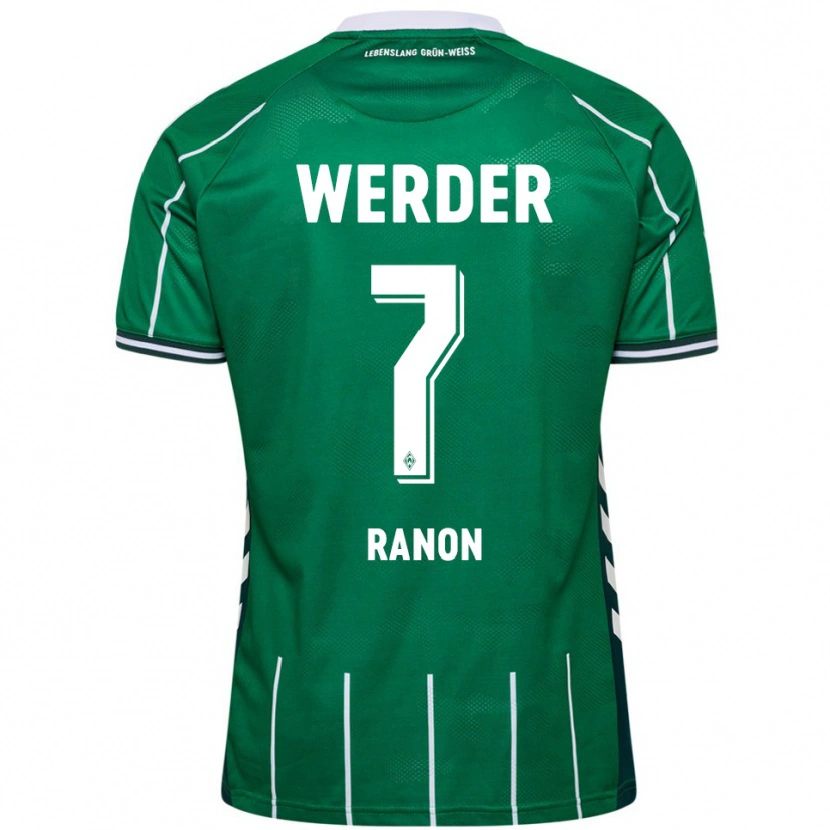 Danxen Mænd Yuval Ranon #7 Grøn Hvid Hjemmebane Spillertrøjer 2025/26 Trøje T-Shirt