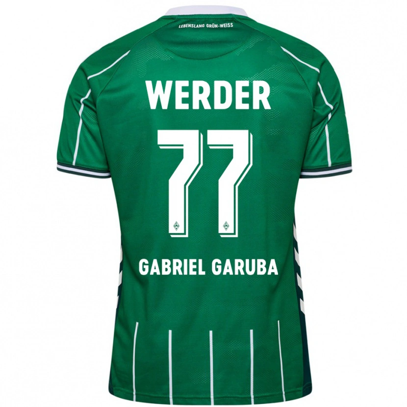 Danxen Mænd Najib Gabriel Garuba #77 Grøn Hvid Hjemmebane Spillertrøjer 2025/26 Trøje T-Shirt