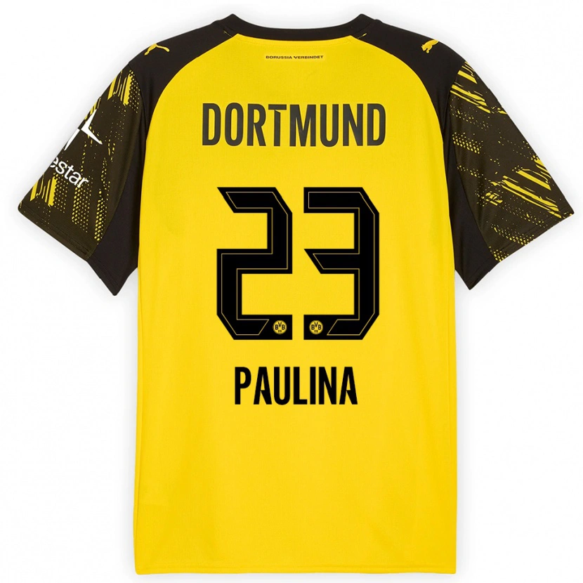 Danxen Mænd Jordi Paulina #23 Gul Sort Hjemmebane Spillertrøjer 2025/26 Trøje T-Shirt