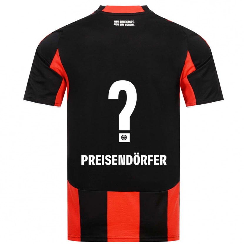 Danxen Mænd Constantin Preisendörfer #0 Sort Rød Hjemmebane Spillertrøjer 2025/26 Trøje T-Shirt