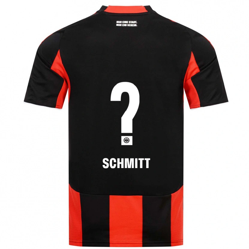 Danxen Mænd Jonathan Schmitt #0 Sort Rød Hjemmebane Spillertrøjer 2025/26 Trøje T-Shirt