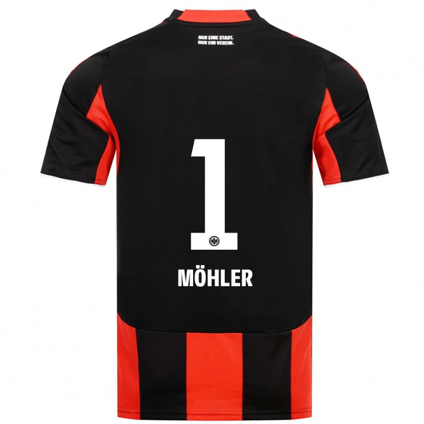 Danxen Mænd Emil Möhler #1 Sort Rød Hjemmebane Spillertrøjer 2025/26 Trøje T-Shirt