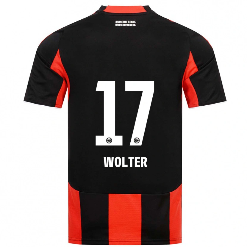 Danxen Mænd Pia-Sophie Wolter #17 Sort Rød Hjemmebane Spillertrøjer 2025/26 Trøje T-Shirt