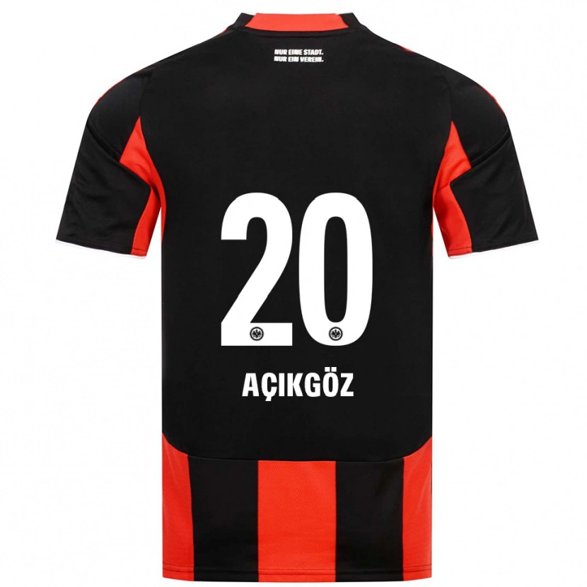 Danxen Mænd Ilayda Açıkgöz #20 Sort Rød Hjemmebane Spillertrøjer 2025/26 Trøje T-Shirt