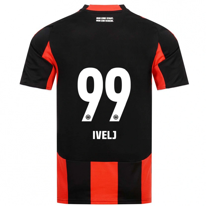 Danxen Mænd Noemi Ivelj #99 Sort Rød Hjemmebane Spillertrøjer 2025/26 Trøje T-Shirt