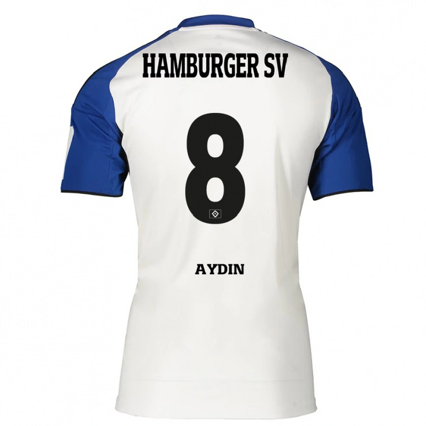 Danxen Mænd Songül Aydin #8 Hvid Blå Hjemmebane Spillertrøjer 2025/26 Trøje T-Shirt